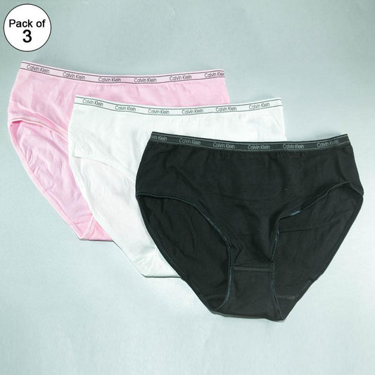 Pack of 3 - CK Plain Panty - Flourish Mix Colors CK Plain Panty - 444, 555
