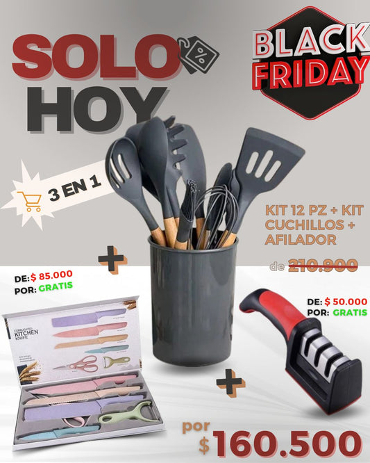 Combo Esencial de Cocina 3 en 1 ¡OFERTA BLACKFRIDAY! 🔥🔥